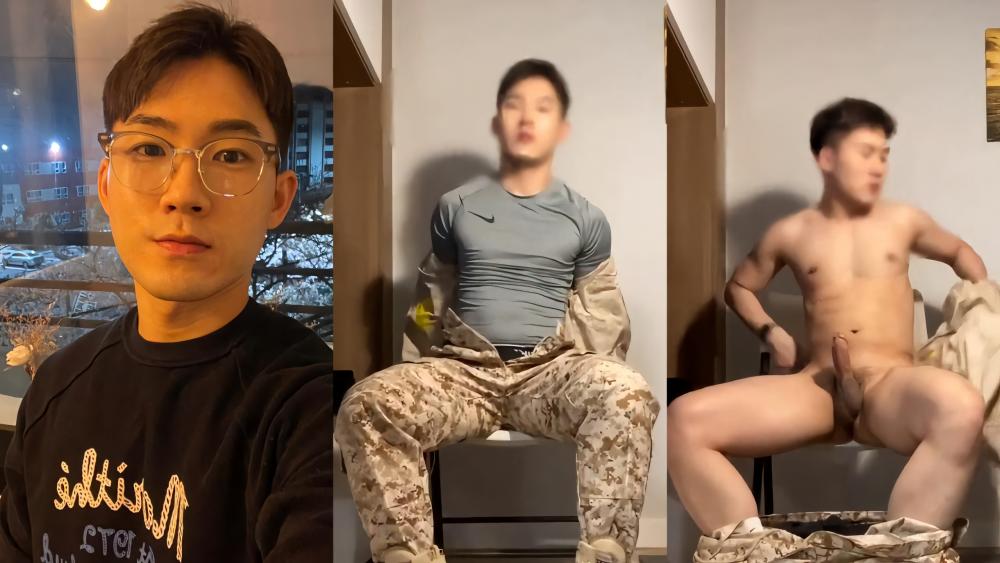 Korean soldiers jerk off their cocks